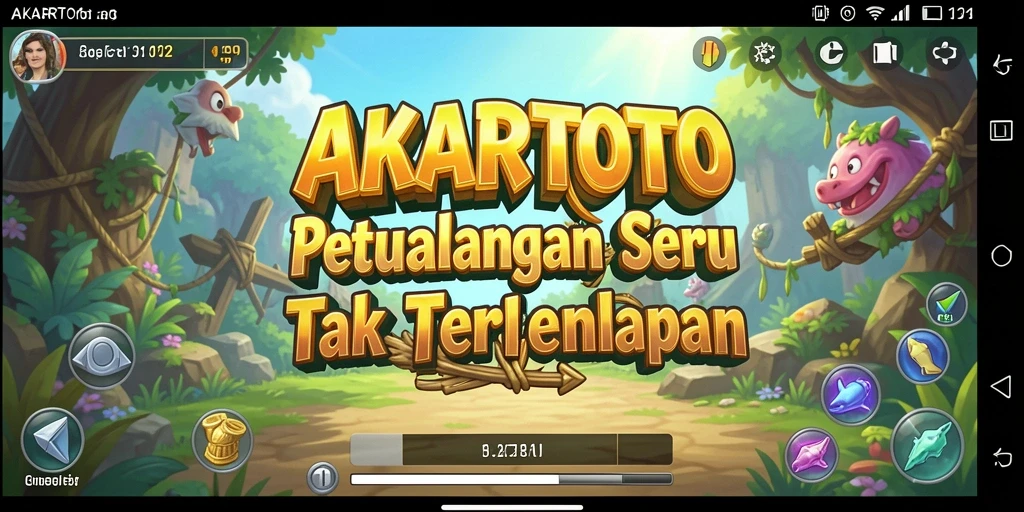 Tangkapan layar gameplay menampilkan petualangan mendebarkan dalam AKARTOTO.