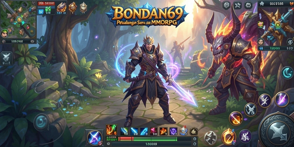 Screenshot BONDAN69 menampilkan aksi epik dalam pertarungan MMORPG.