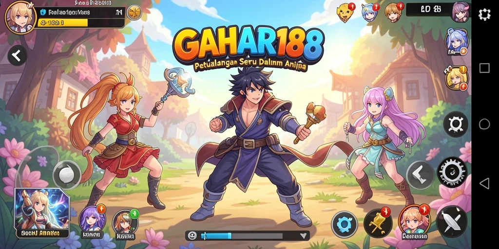 Tangkapan layar permainan GAHAR188 menampilkan aksi anime yang mendebarkan.