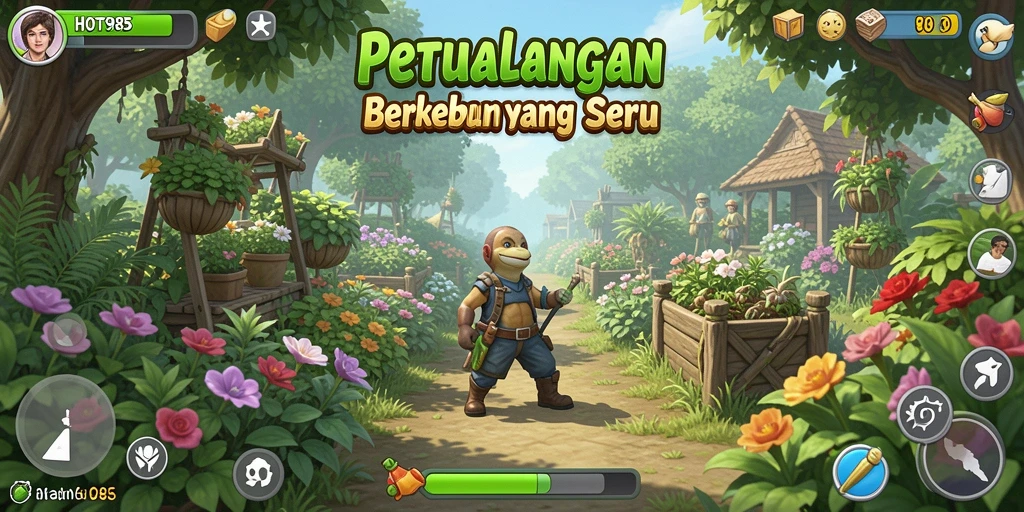 Tampilan gameplay HOT985 yang penuh warna dan menarik.