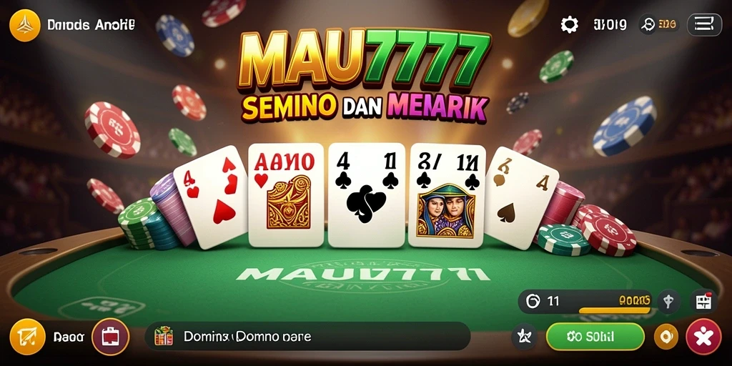Screenshot MAU777 menampilkan gameplay domino yang seru dan interaktif.