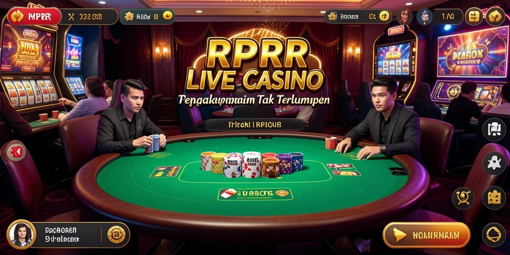 Tampilan permainan Live Casino yang menegangkan di RPRR.